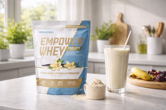 Best protein powder for women in Canada whey protein isolate powder with scoop and protein shake